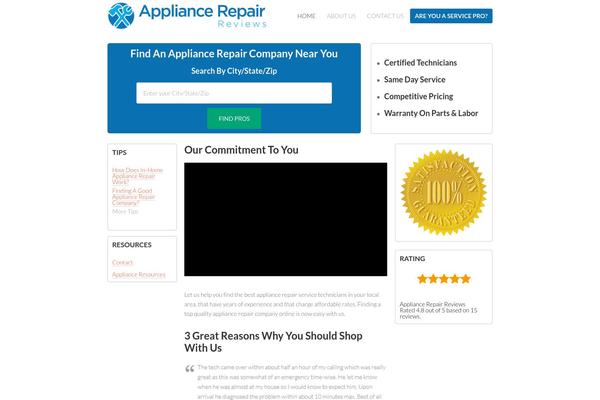appliancerepairreview.com site used Arr
