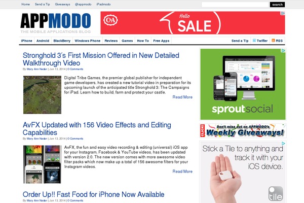 appmodo.com site used Modo