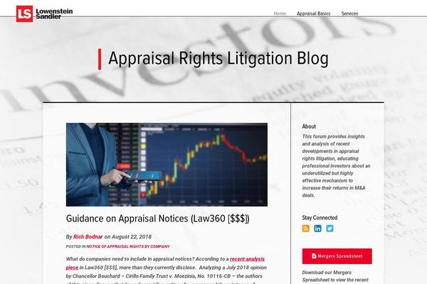 appraisalrightslitigation.com site used B0001765-appraisal-rights-lowenstein