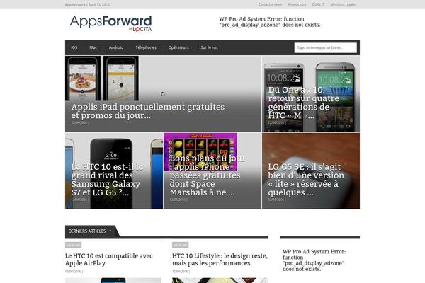 appsforward.fr site used Extranews
