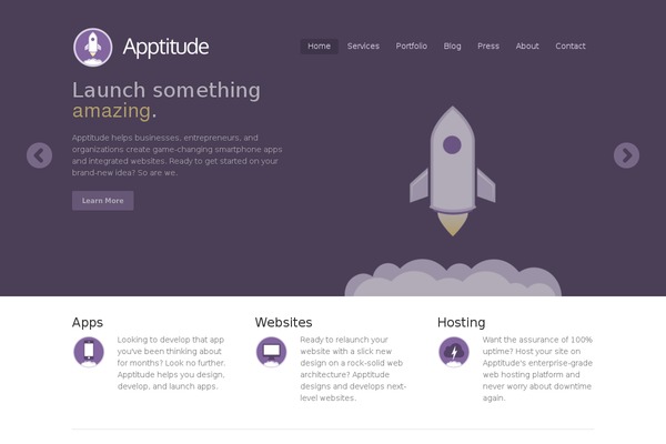 apptitude theme websites examples