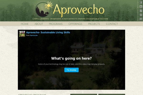 aprovecho.net site used Apro
