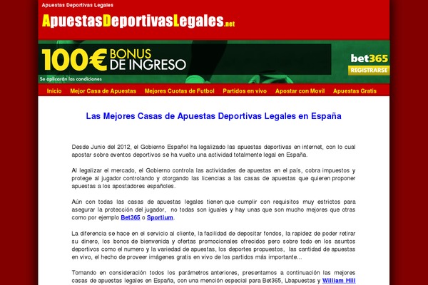 apuestasdeportivaslegales.net site used Diseno2013wp