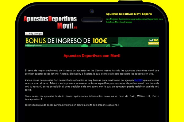 apuestasdeportivasmovil.es site used Disenomovilwp