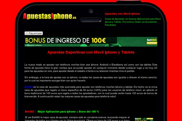 apuestasiphone.es site used Disenomovilwp
