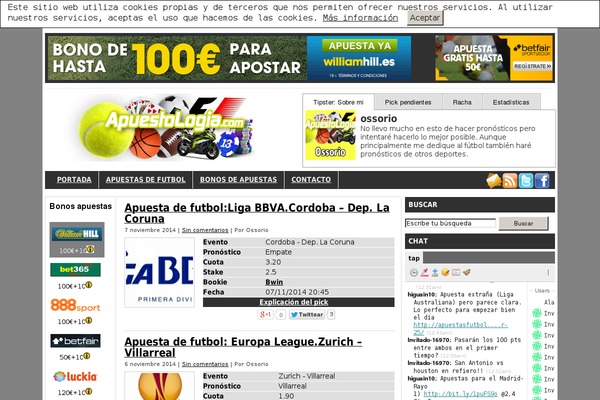 apuestologia.com site used Tap-2013