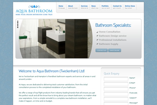aquabathroom.com site used Aqua