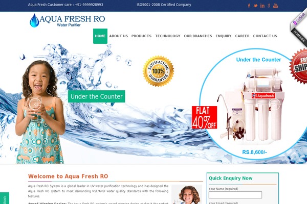 aquafreshro theme websites examples