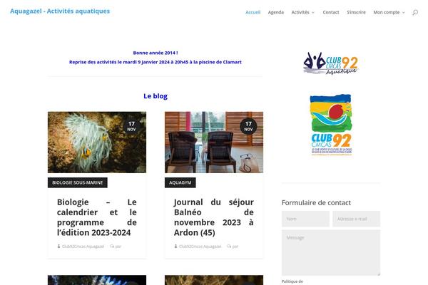 aquagazel.org site used Divi-chlild