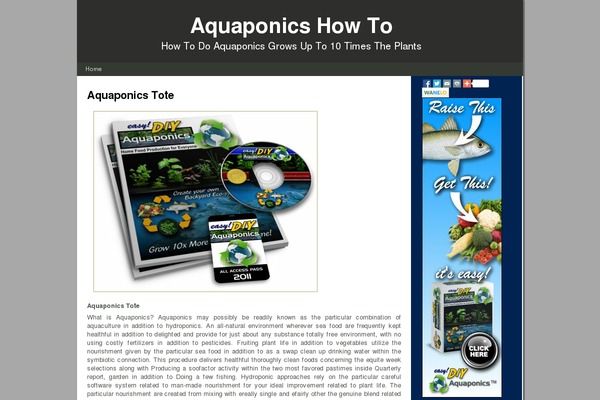 aquaponichowto.com site used Menubluesidebar