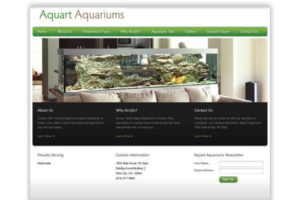 aquartaquariums.org site used Debonair