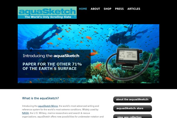 aquasketch.com site used Aquasketch