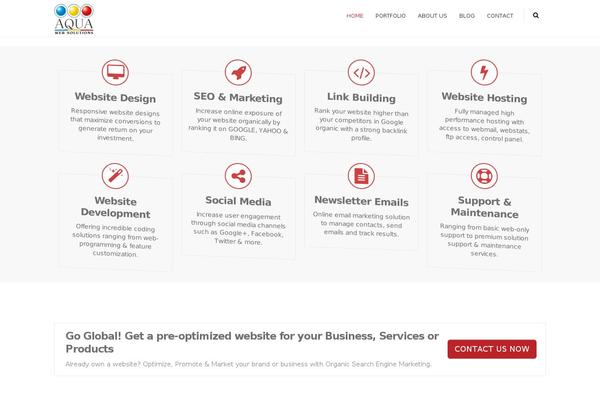 aquawebsolutions.com site used Optimization