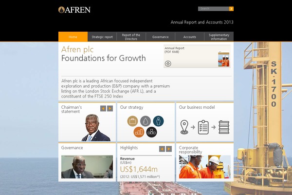 ar2013afren.com site used Afren-2013