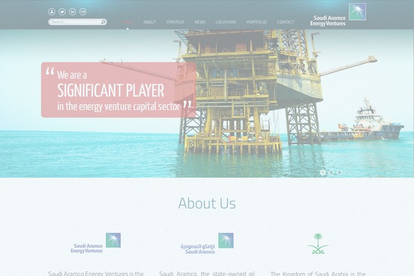 aramcoventures.com site used Aramco