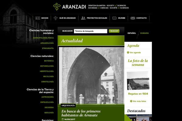 aranzadi-zientziak.org site used Aranzadi