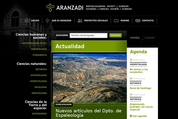 aranzadi.eus site used Aranzadi