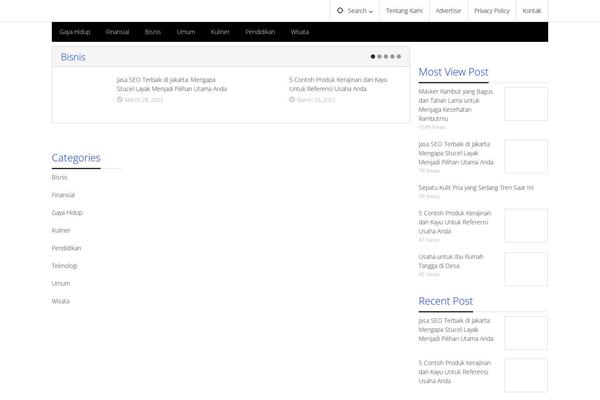 Majalahpro theme site design template sample