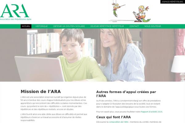 Ara theme site design template sample