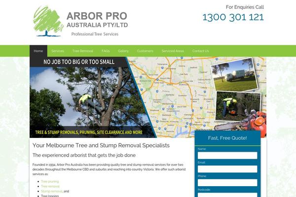 arborpro.com.au site used Roi_webstarter