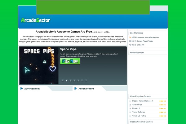 arcadesector.com site used Wpaeclassic