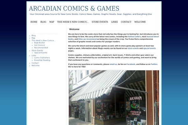 arcadiancomics.com site used Cliftoncomics