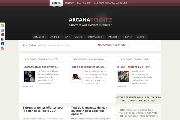 arcana-scientis.fr site used Inhype-child