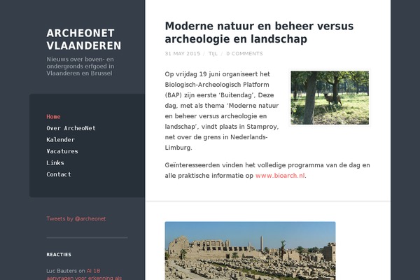archeonet.be site used Blossom Studio