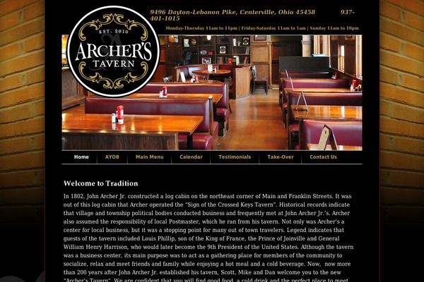 archerstavern.com site used Archers
