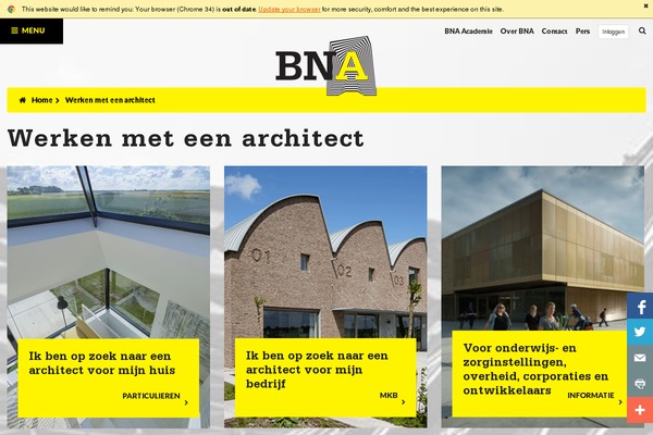 architecten.nl site used Bna