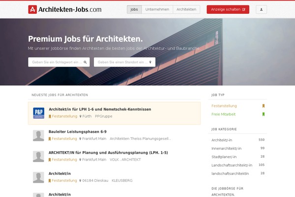 architekten-jobs.com site used Jobengine