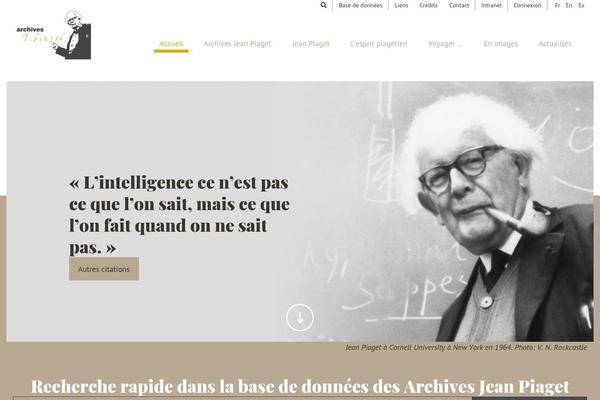 archivesjeanpiaget.ch site used Archivespiaget