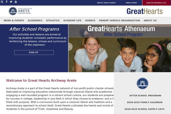 Great-hearts-academies theme site design template sample