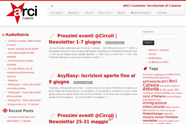 arcicatania.org site used Customizr