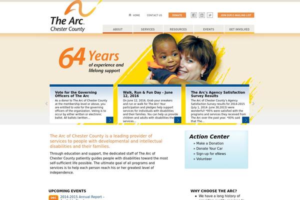 Arc theme site design template sample