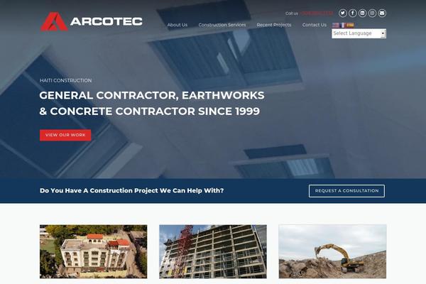 Construction theme site design template sample