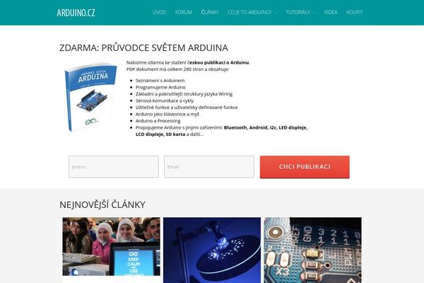 arduino.cz site used Blog-with-eshop