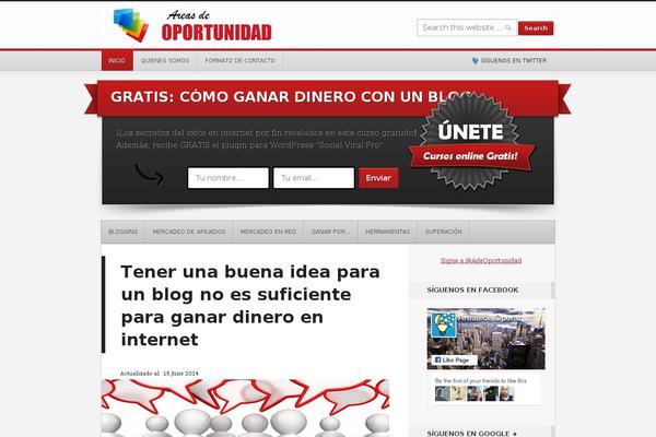 areasdeoportunidad.com site used Genesis