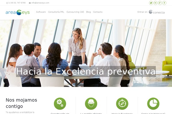 areaseys.com site used The7