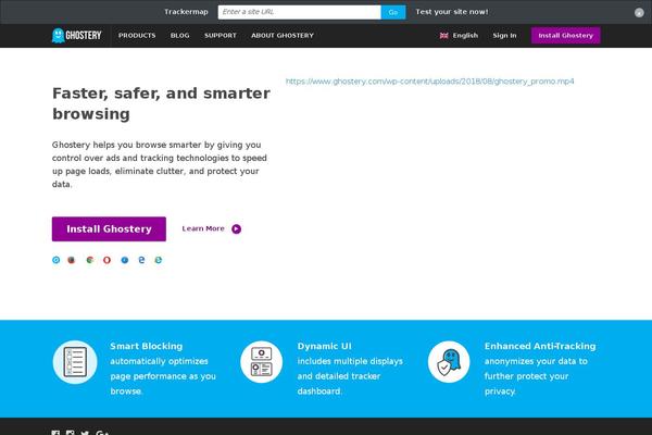 areweprivateyet.com site used Ghostery