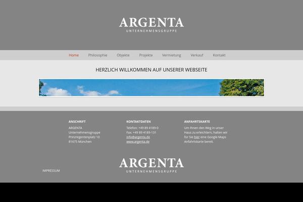 Argenta theme site design template sample
