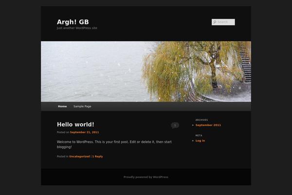 Twenty Eleven theme site design template sample