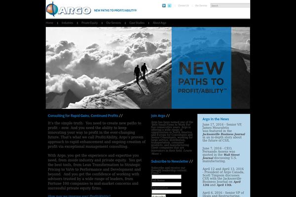 Argo theme site design template sample