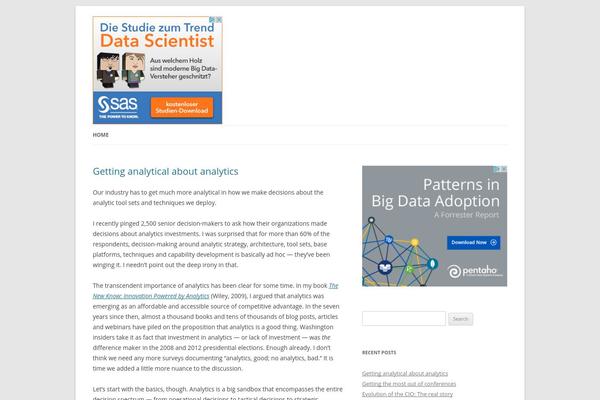 Twenty Twelve theme site design template sample