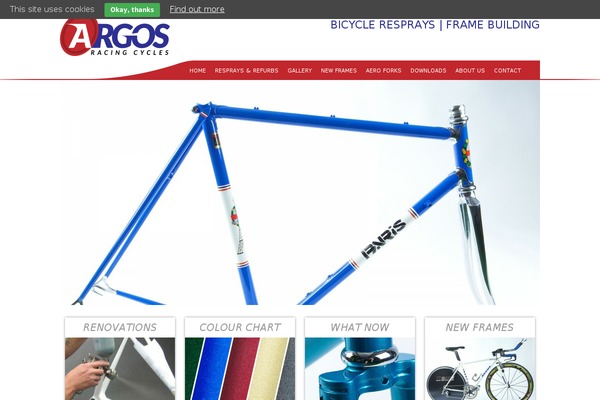 argoscycles.com site used Argos-responsive