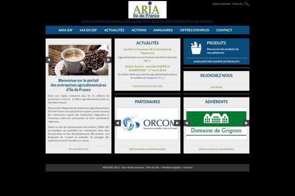 Aria theme site design template sample