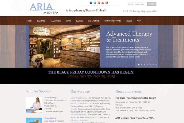 ariamedispa theme websites examples