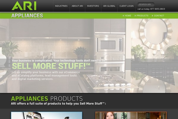 ariappliances.com site used Arinet