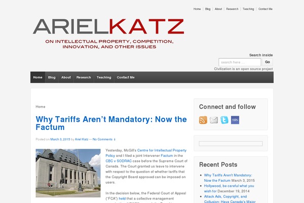 arielkatz.org site used Responsive