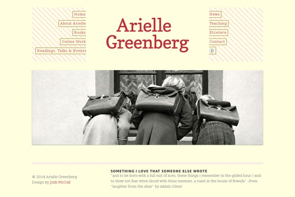 ariellegreenberg.net site used Arielle-theme
